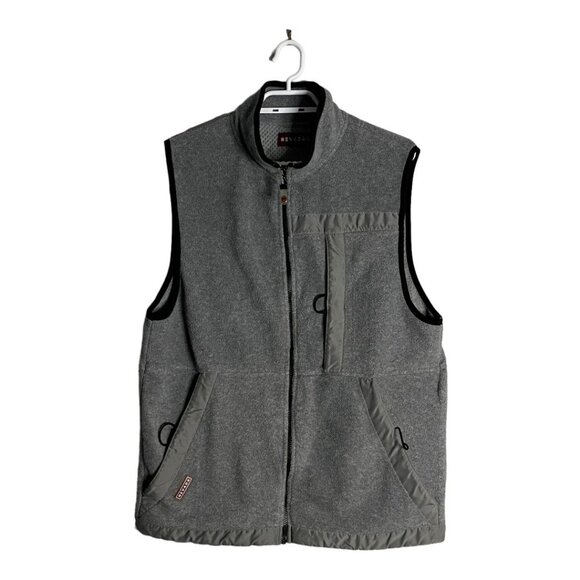 Nevada Gray Fleece Full Zip Sleeveless Vest - Picture 1 of 7
